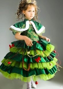 Christmas dress for a girl of 6 years Fir-tree