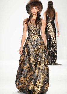 taffeta to floor dress