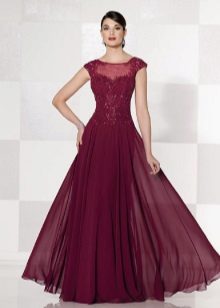 elegant dress of purple taffeta