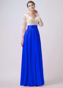 ultramarine color taffeta dress
