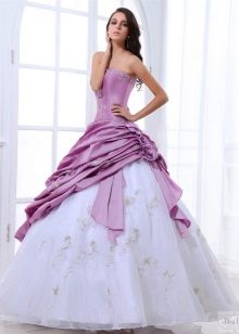 colored taffeta wedding dress