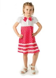 Straight dress for girls 5 years polka dots