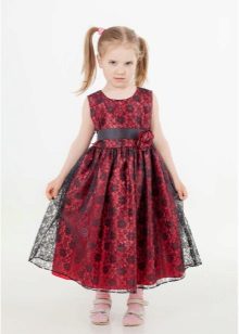 Elegant dress for a girl of 5 years in retro style