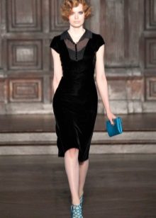 Office velor sheath dress