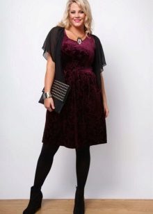 Dress from velor claret for full