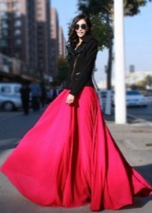 Long fluffy sun skirt for summer