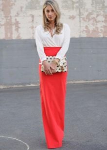 Straight floor length skirt