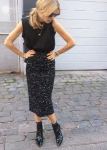 Low waist straight skirt