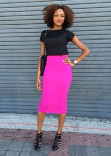 Straight pencil skirt