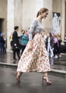  midi skirt in flower
