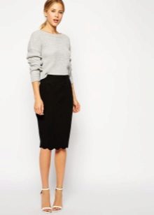 Black pencil skirt