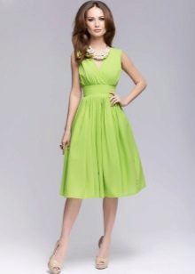 Lime dress midi-length sundress