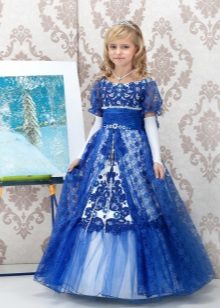 Elegant Christmas lace fluffy dress for girls