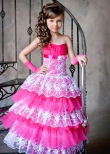 Elegant ball gown for girls with lace