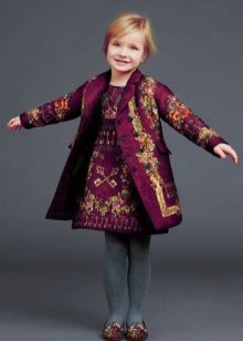 Flared winter dress for girls