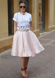 Light Pink Organza Sun Skirt