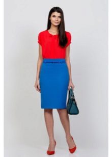 what to wear aquamarine skirt