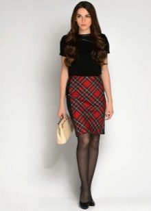 pencil-length skirt