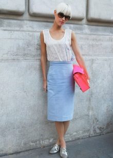 jeans pencil skirt