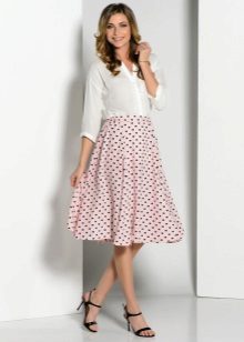 polka dot skirt with elastic