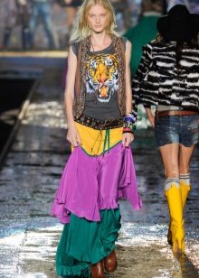 multilayer skirt with elastic