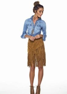 Sand skirt with fringe