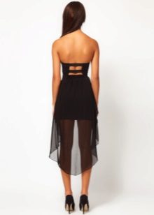 Cocktail dress with train