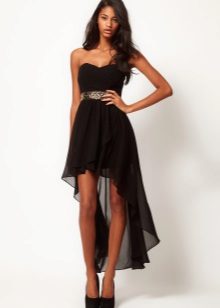 Cocktail dress with train