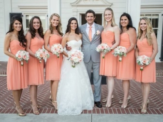 Peach dresses for bridesmaids