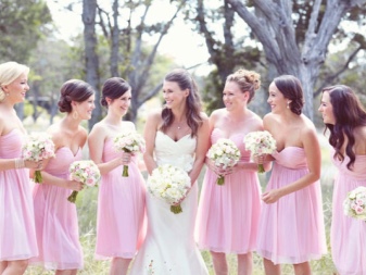 Pink dresses for bridesmaids