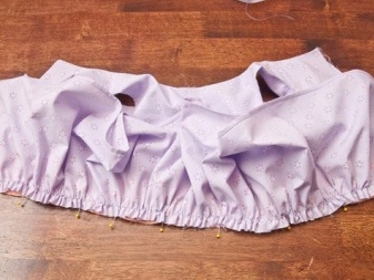 Making ruffles on dress - step 2