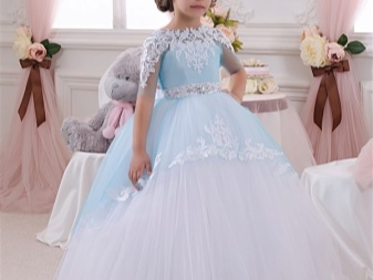 Elegant wedding fluffy dress with lace for the girl