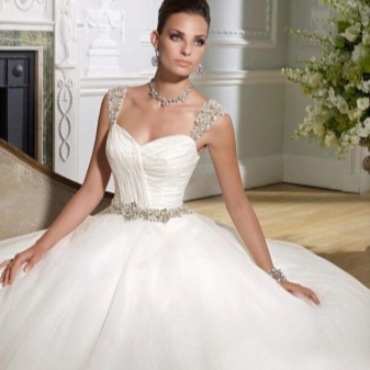 Magnificent wedding dress, decorated with beads