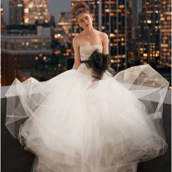 Wedding magnificent dress with a bow