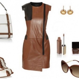 Brown Leather Dress Accessories