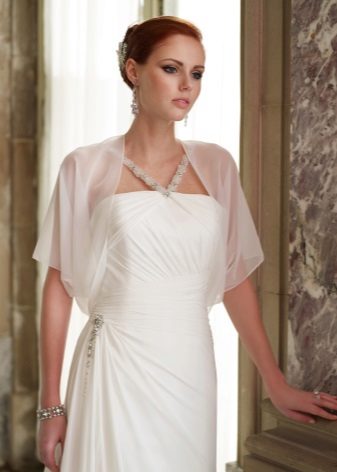Chiffon bolero for a wedding dress for wedding