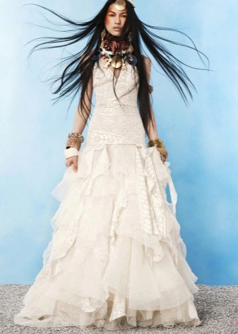 Gypsy boho wedding dress