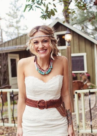 Hairstyle for a boho wedding