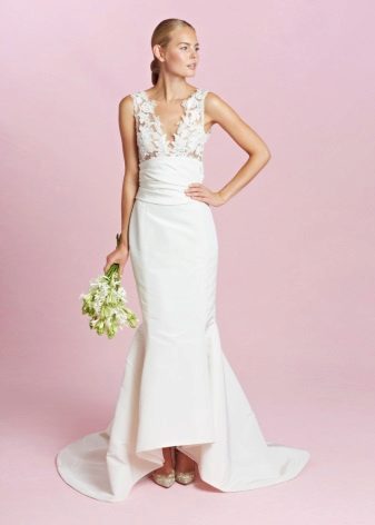 Lace Upper Wedding Dress by Oscar de la Renta