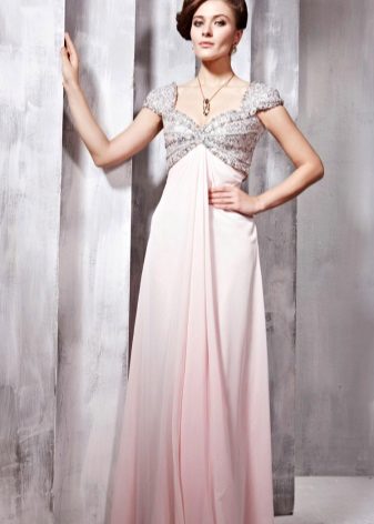 Empire evening dress with rhinestones