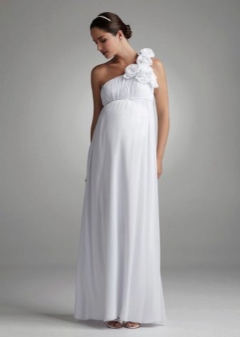 Empire style maternity wedding dress