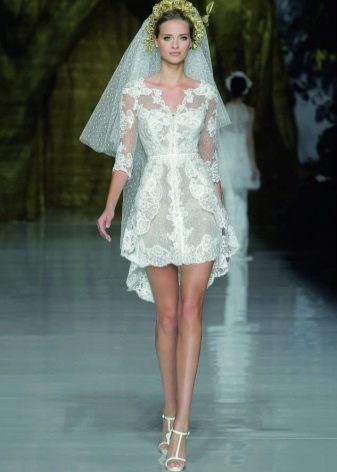 Lace Wedding Dress with Little Train