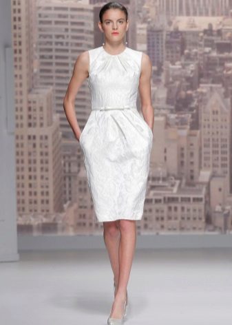 Wedding dress straight midi