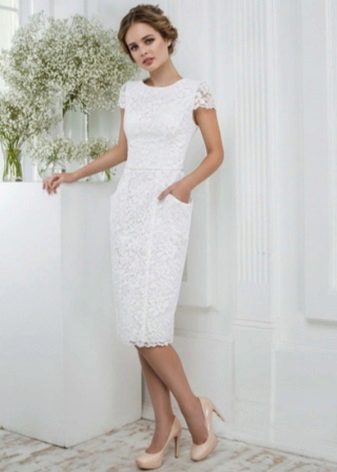 Lace Cropped Wedding Dress