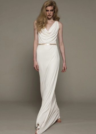 Wedding dress in the Greek style with a free top