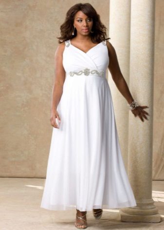 Empire style wedding dress for the full