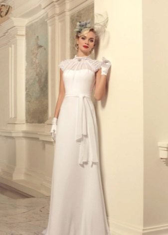 Wedding dress in vintage style straight