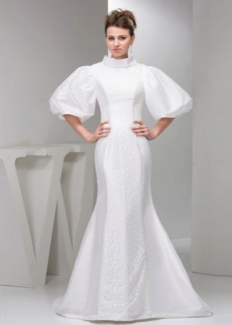 Wedding Dress with Balloon Sleeve