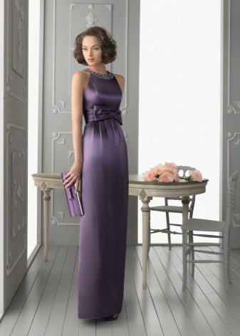Purple evening dress