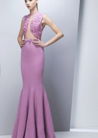 Lilac evening dress mermaid